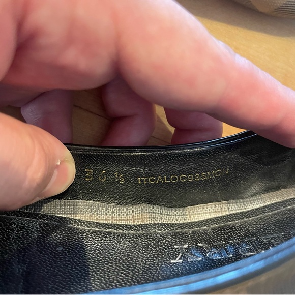 Burberry Black Patent Leather Nova Soft Ballerina Flats Size 36.5 - Picture 6 of 12